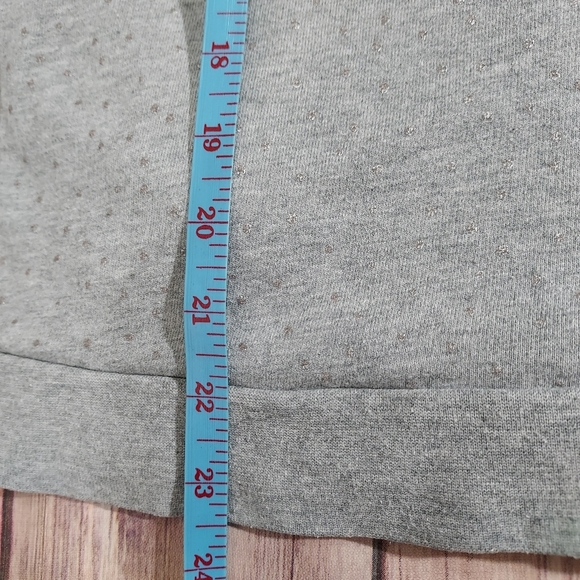 Boden gray silver polka dot funnel neck pullover 4 - Picture 10 of 11